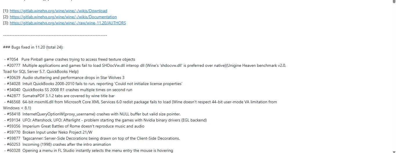 Wine 11.20: ARM64EC Tracing and 24 bug fixes